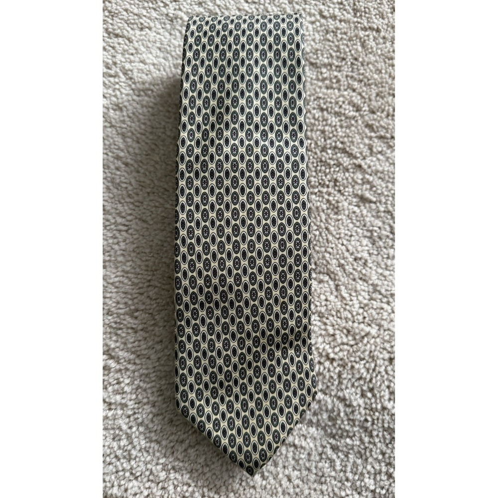 Vintage Juster's Tie Necktie Medallion‎ Print 100% Silk